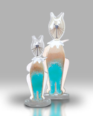 Cat & Kitten – Ocean Blue