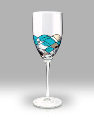 Sagrada' Stemless Wine Glasses  Painting glassware, Wine bottle