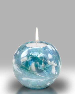 Friendship Votive T’light Holder – Teal White – 2424-22