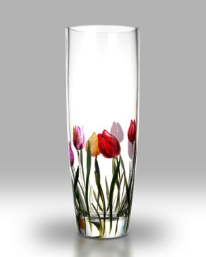 Rainbow Tulips – 25cm Cylinder