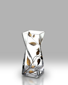Gold Leaf 20cm Twist Vase