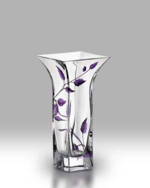 Purple Leaf 22.5cm Flared Vase