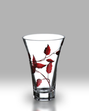 Ruby Leaf 19cm Flared Vase