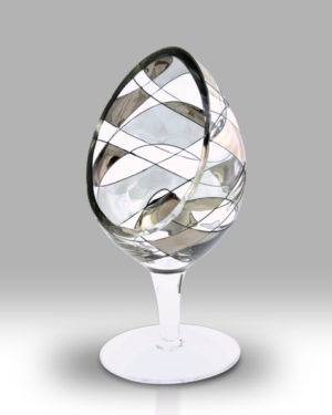 Silver Mosaic 21cm Large Candle Holder